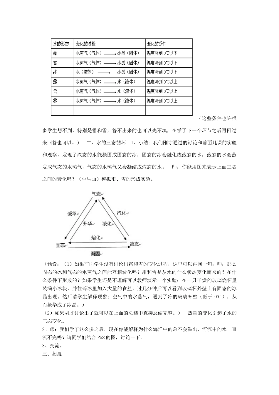 四年级科学上册 第四单元 水循环 16水的三态变化教案 青岛版五四制-青岛版小学四年级上册自然科学教案_第2页