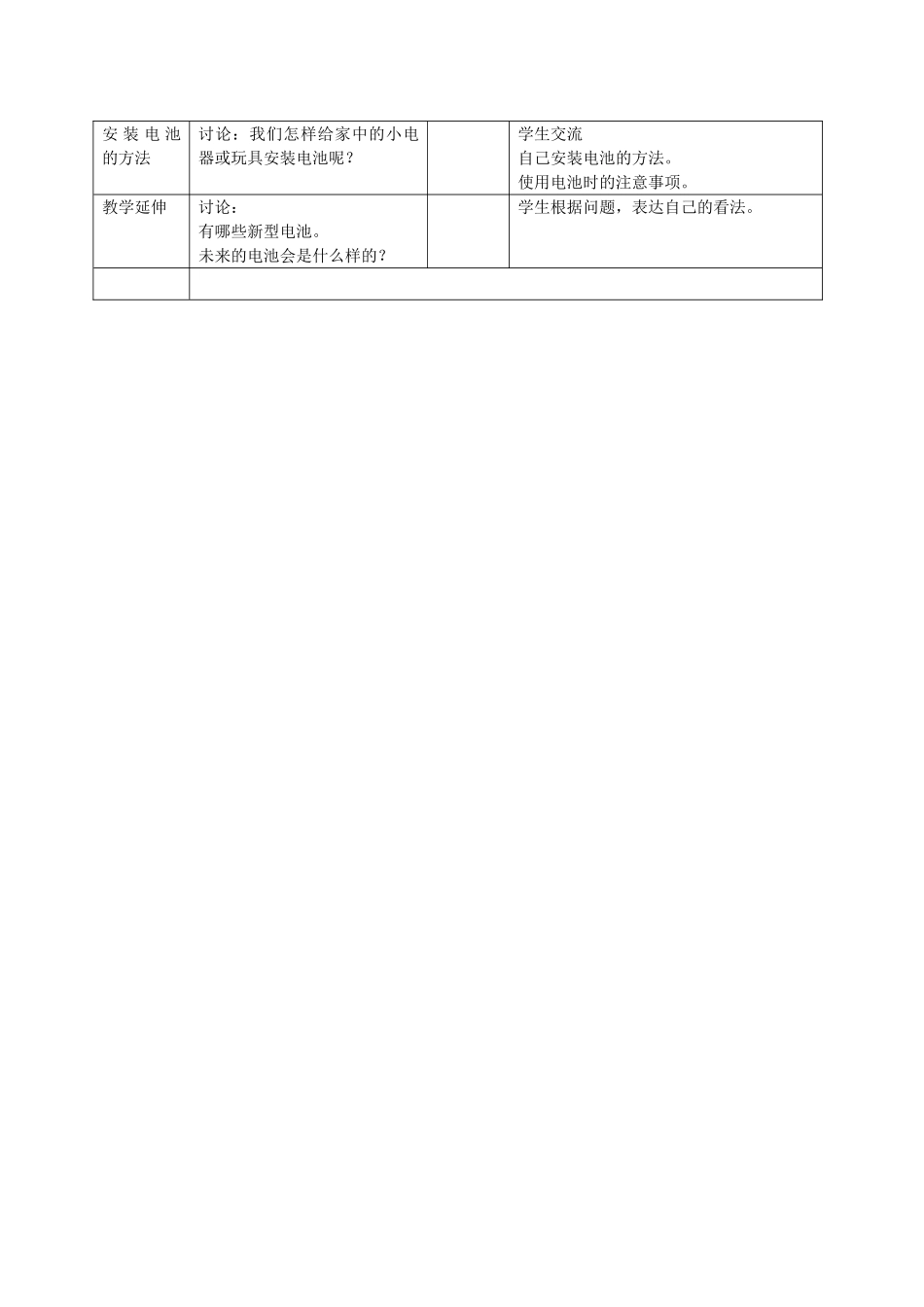 四年级科学上册 电池教案 首师大版_第2页