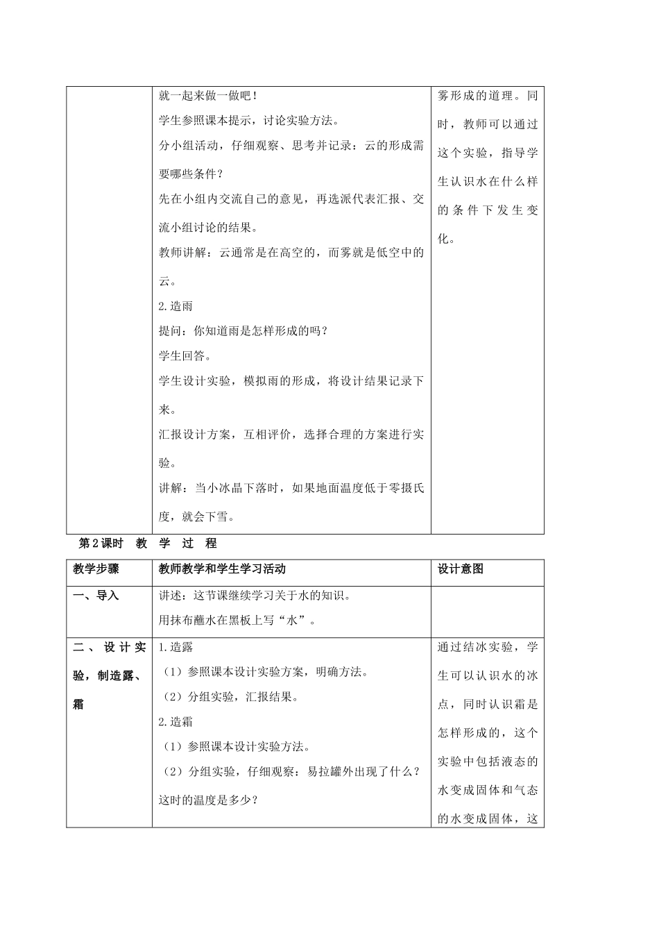 四年级科学上册 水加热、冷却后教案（2） 苏教版_第2页