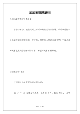 2024任职承诺书_22