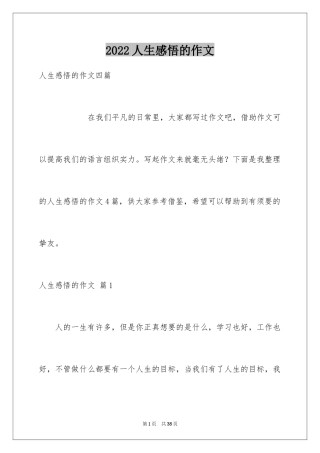 2024人生感悟的作文_3