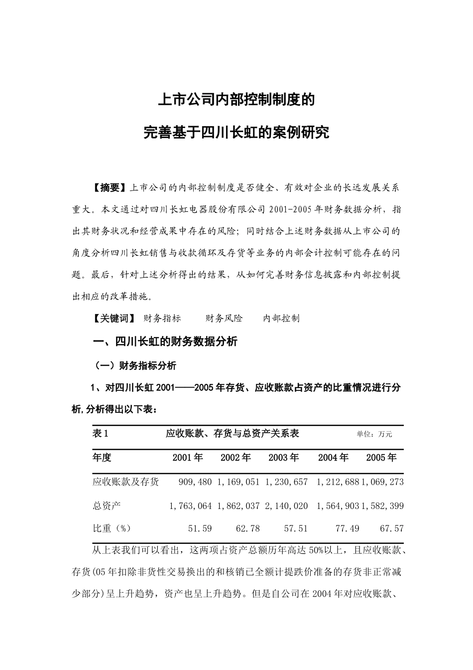 上市公司内部控制制度的研究_第1页