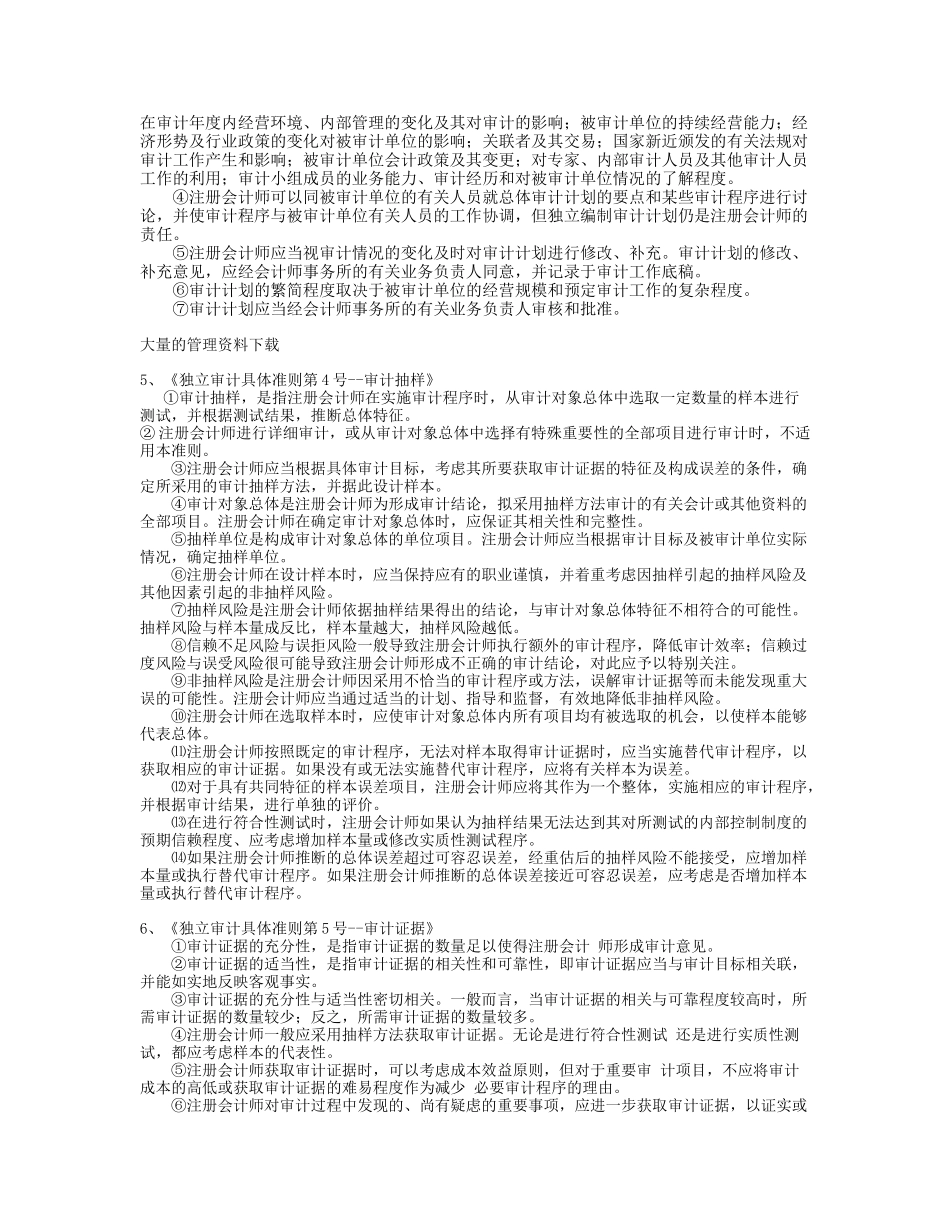 《独立审计准则》精华_第2页