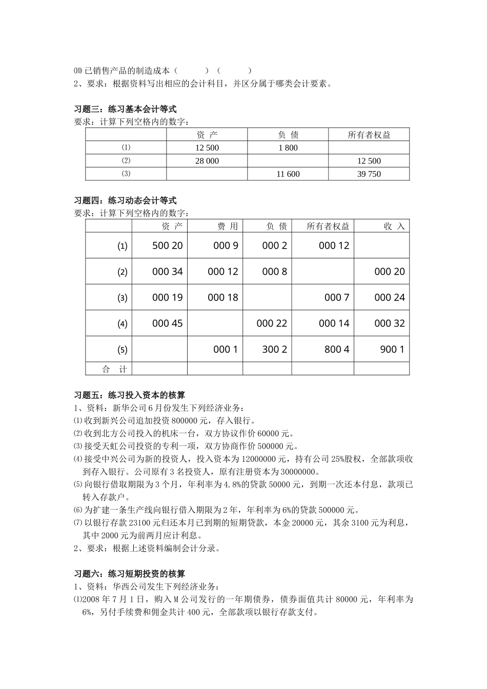 《会计学》经典习题_第2页