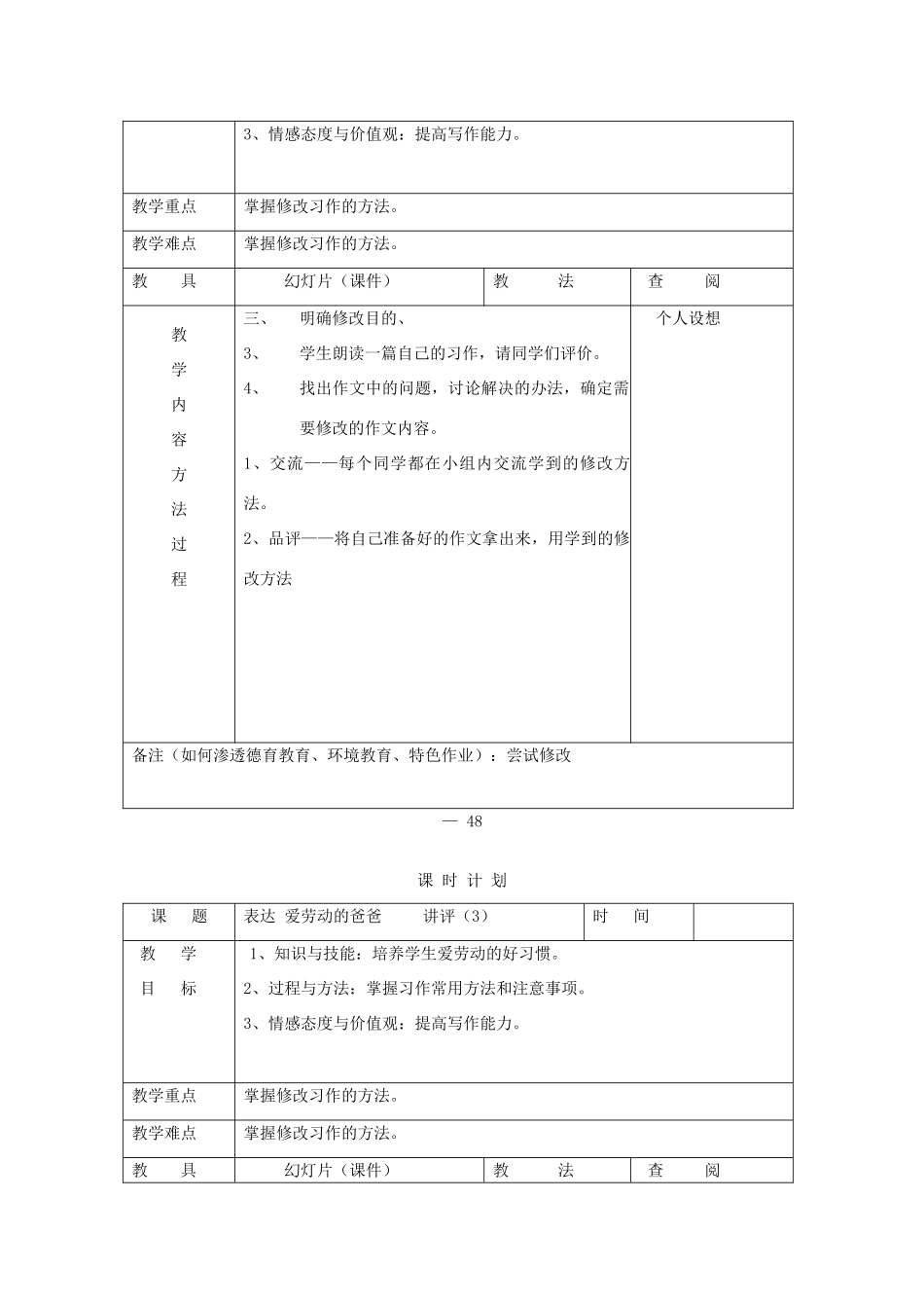 三年级语文下册 表达 爱劳动的爸爸教案 长春版-长春版小学三年级下册语文教案_第2页