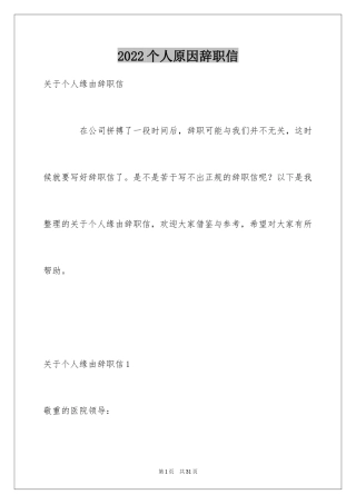 2024个人原因辞职信_94