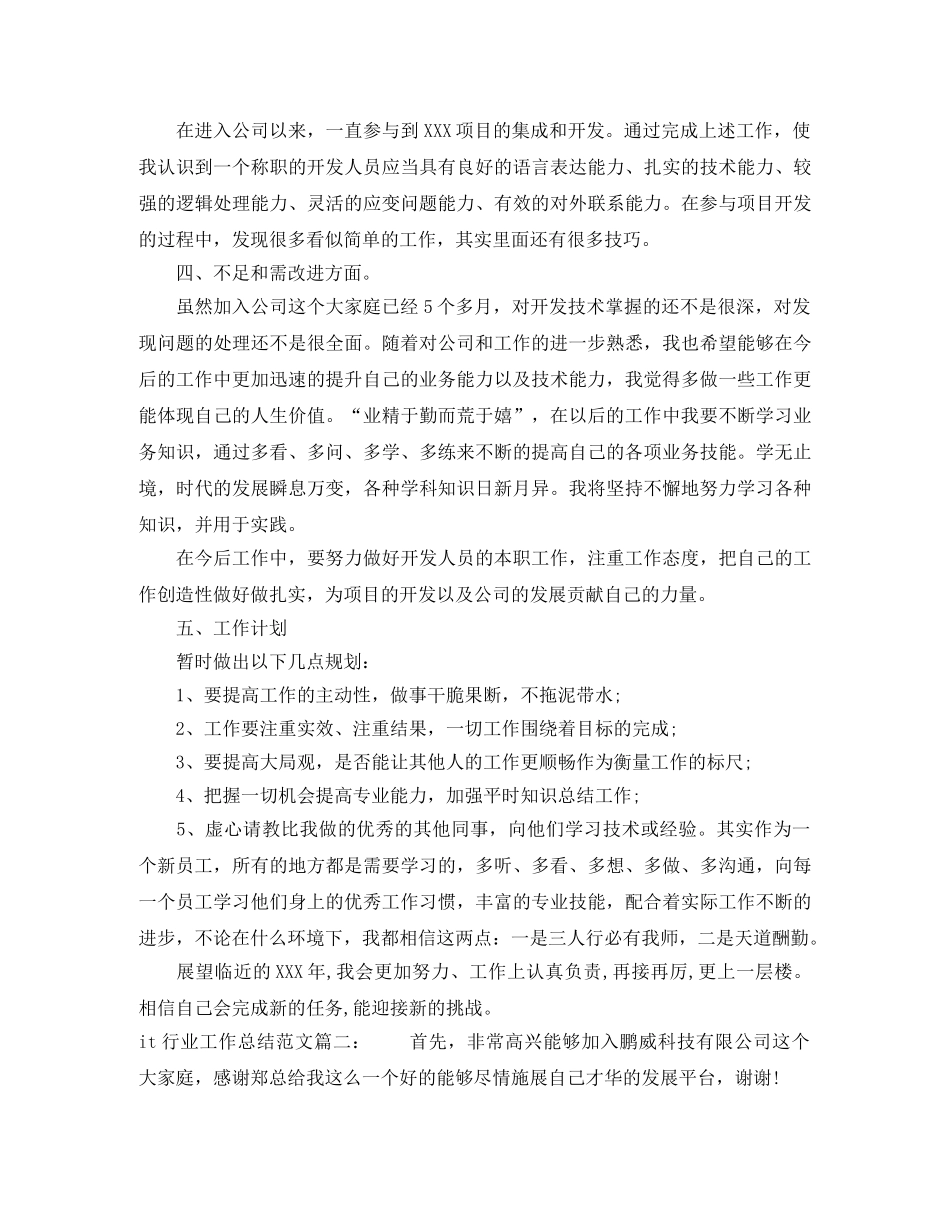 it行业工作总结范文 _第2页