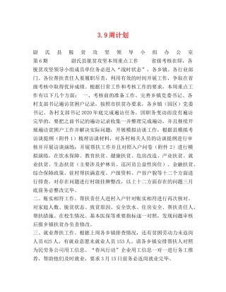 39周计划 