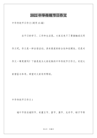 2024中华传统节日作文_44