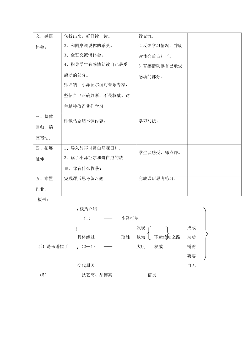 三年级语文下册 第33课《不！是乐谱错了》教学设计 西师大版-西师大版小学三年级下册语文教案_第3页