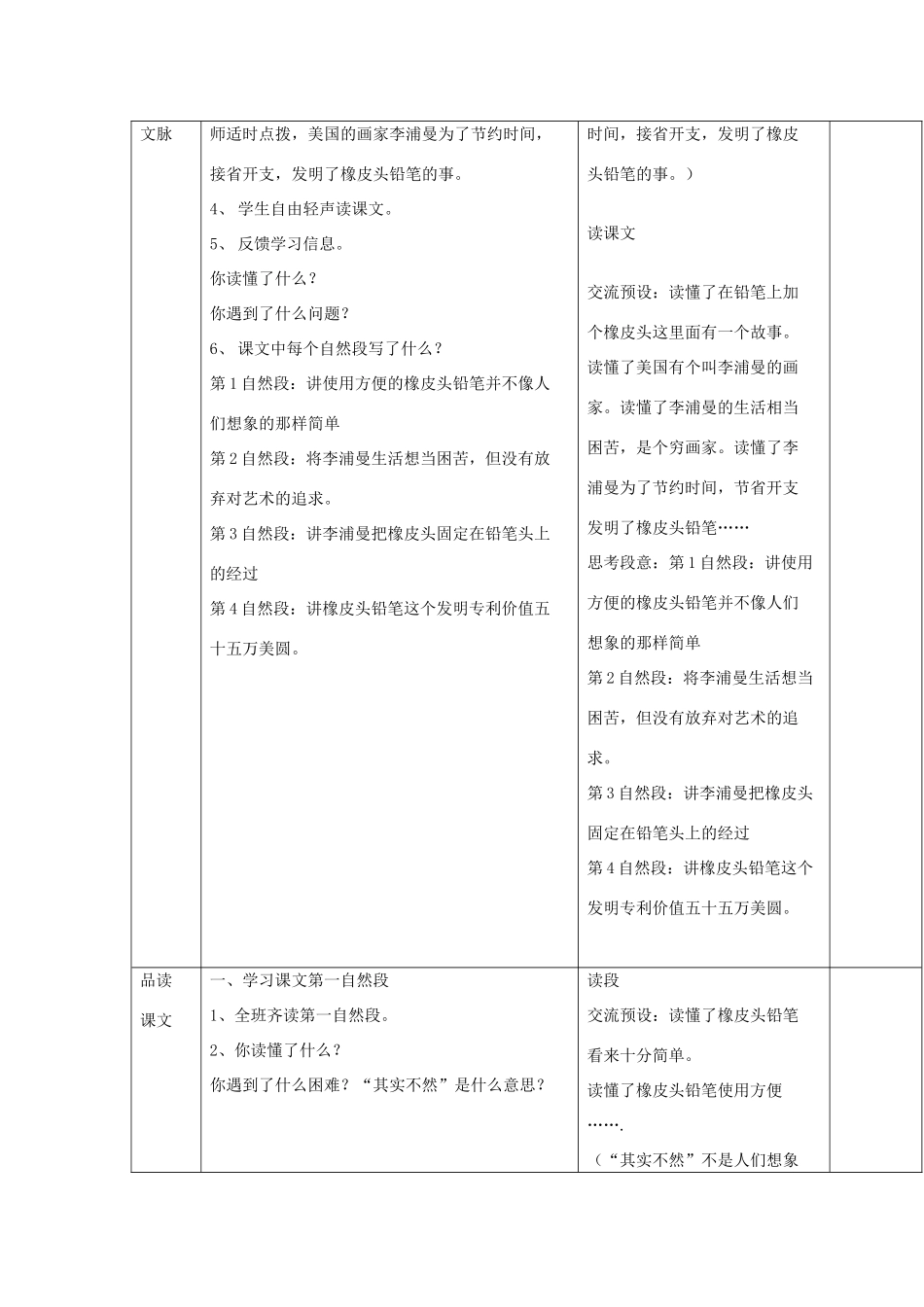 三年级语文下册 第19课《橡皮头铅笔》教案 西师大版-西师大版小学三年级下册语文教案_第2页