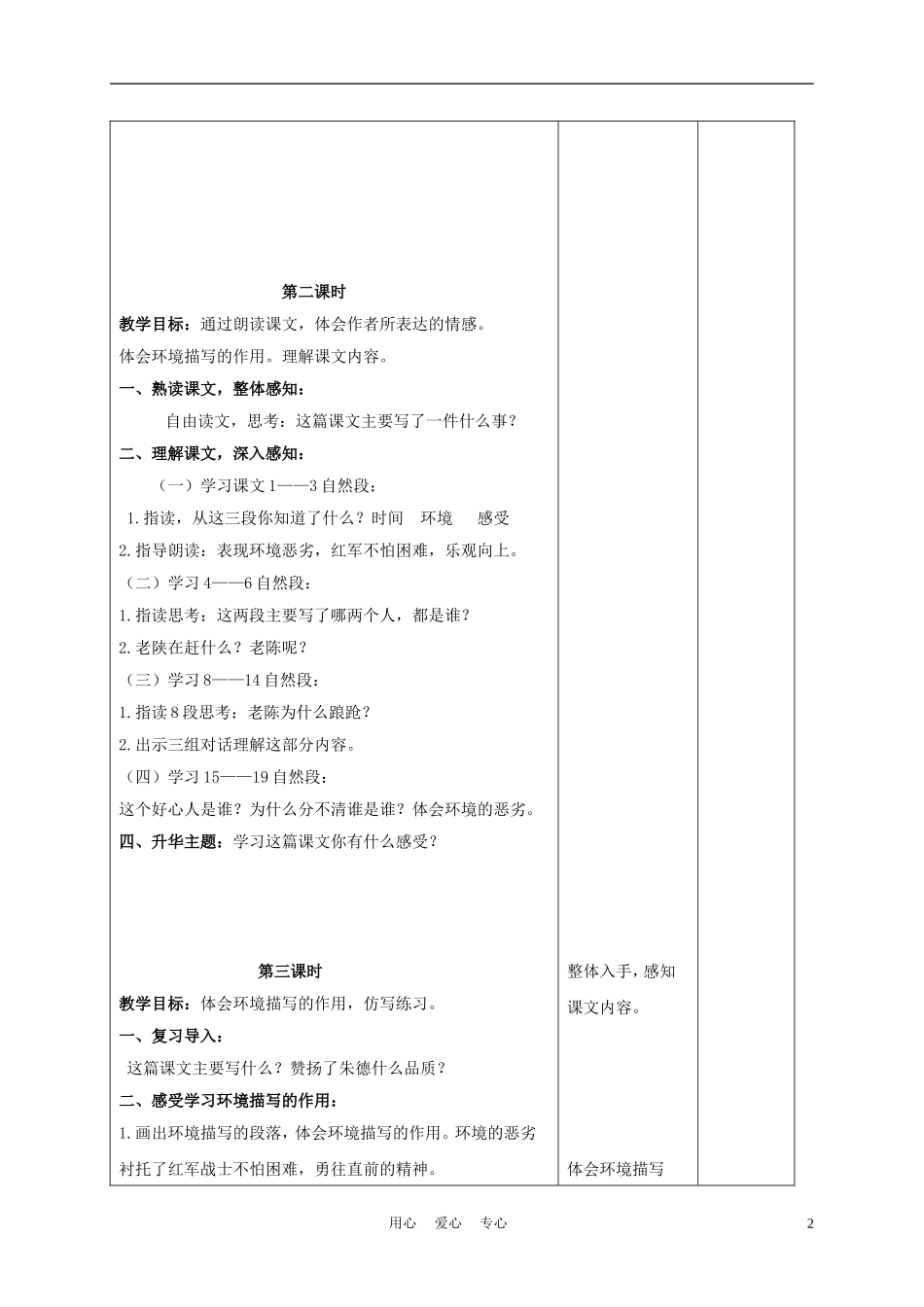 三年级语文下册 总司令挑行军锅 2教案 长春版_第2页