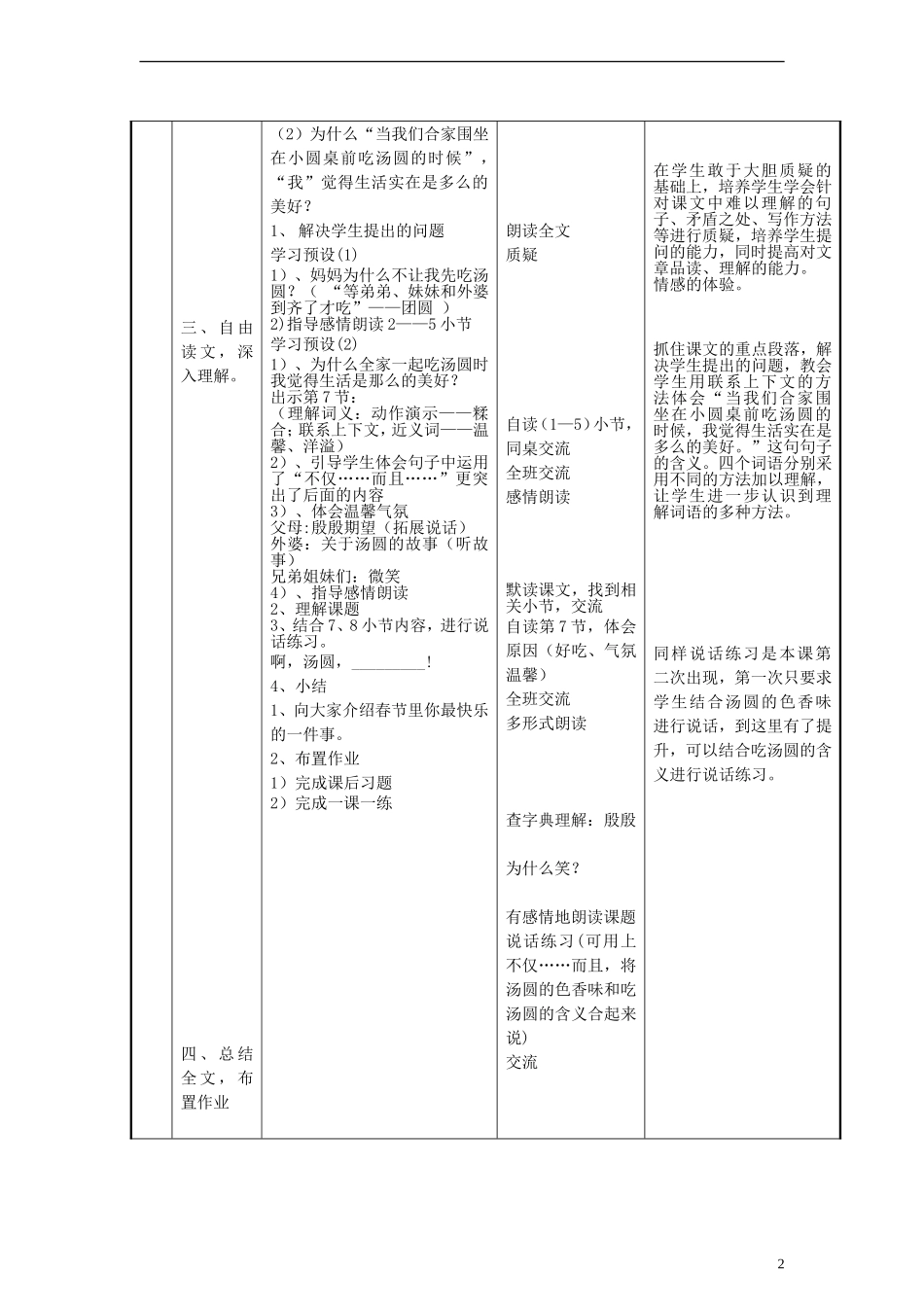 三年级语文下册 啊，汤圆 3教案 沪教版_第2页