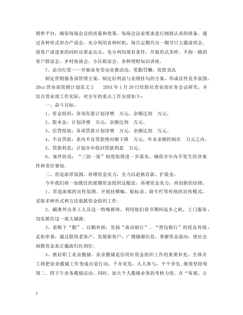2020营业部营销计划 _第3页