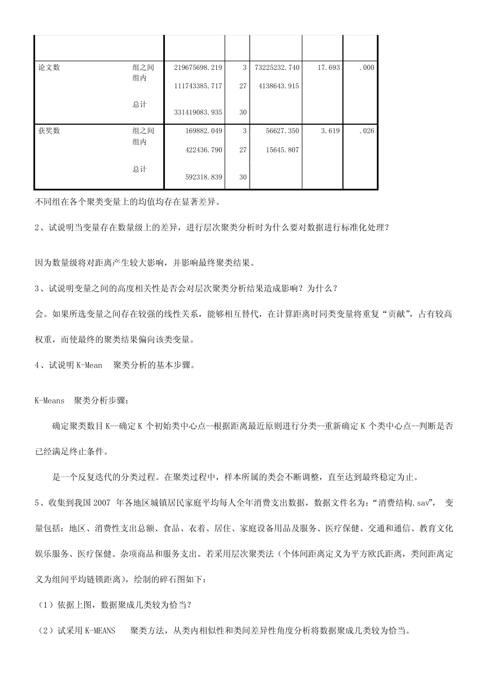 《统计分析与SPSS的应用(第五版)》课后练习答案(第10章) _第3页