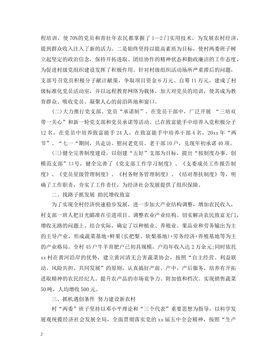 2020村级党建工作总结 _第2页