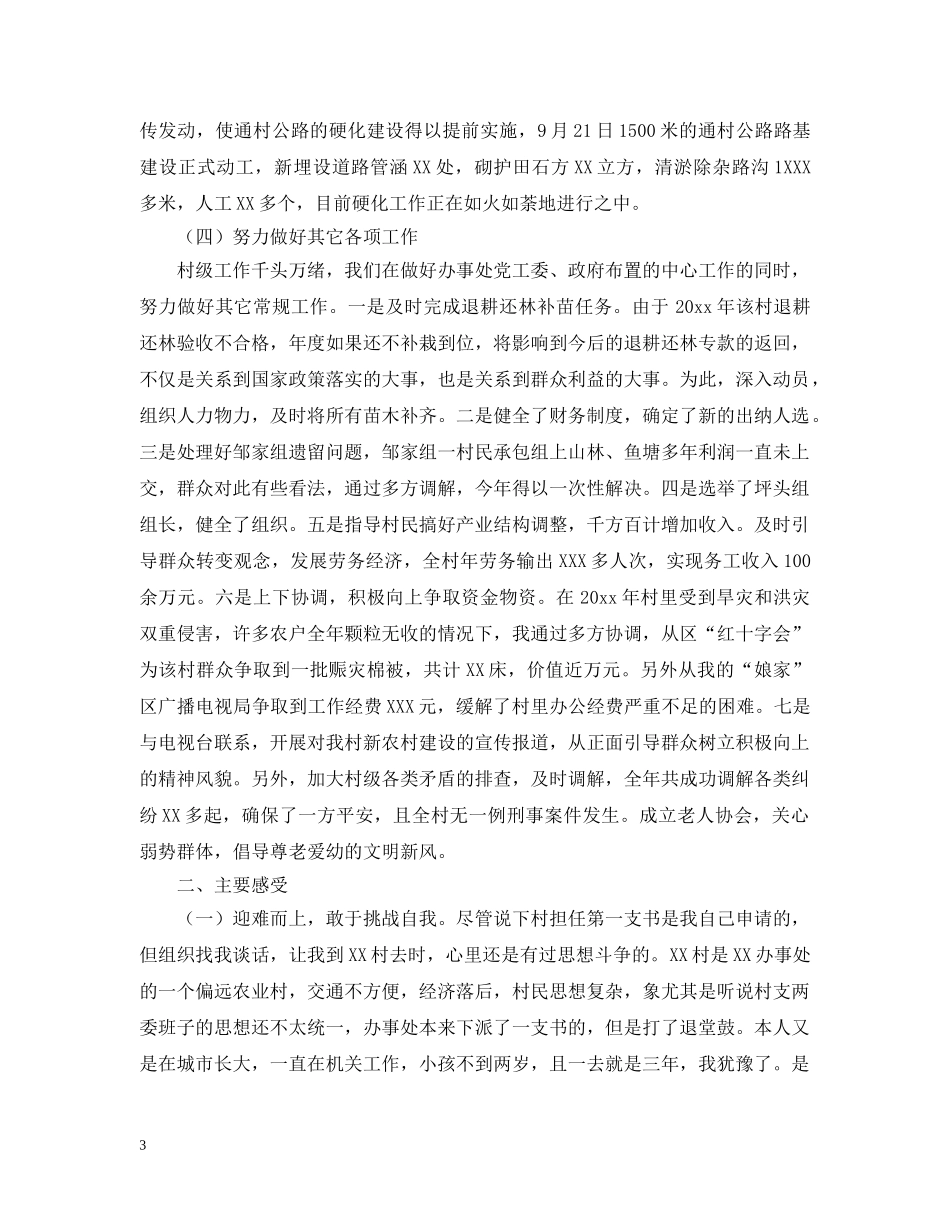 2020村党支部书记工作总结 _第3页
