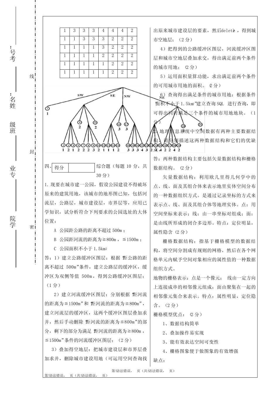 -《GIS原理及应用》试题 _第2页