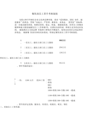 员工晋级制度