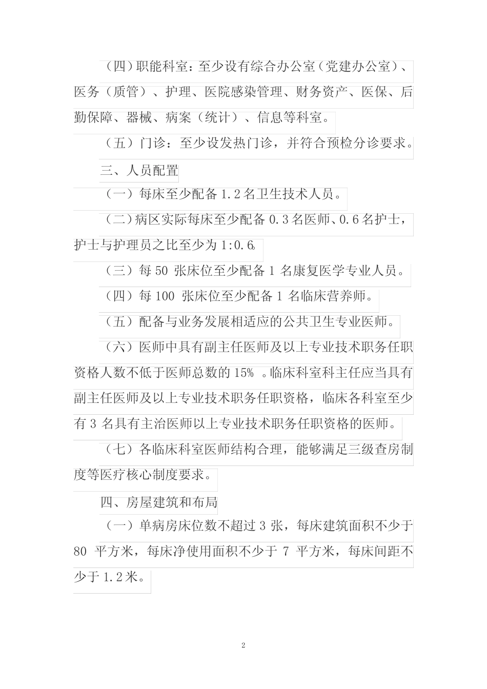 三级老年医院基本标准(2021版) _第2页