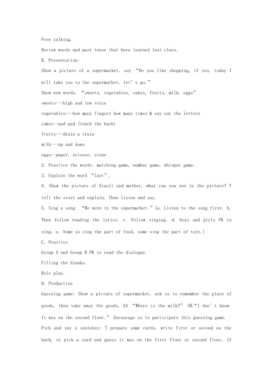 三年级英语下册 Module 10 Unit 2 It was there教案 外研版（一起）-外研版小学三年级下册英语教案_第2页