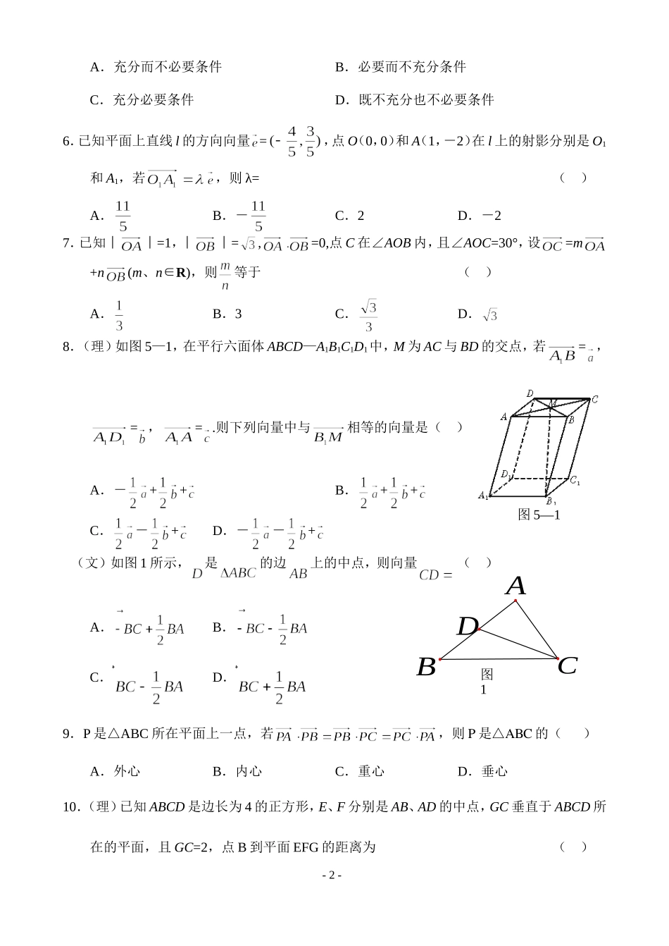 高三新数学（6）——向量_第2页
