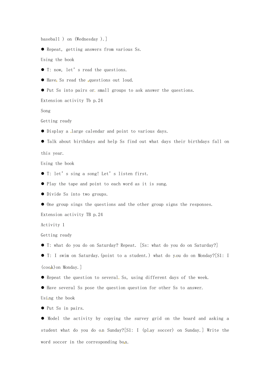 三年级英语下册 Lesson H What day is today教案5 川教版（三起）-川教版小学三年级下册英语教案_第2页