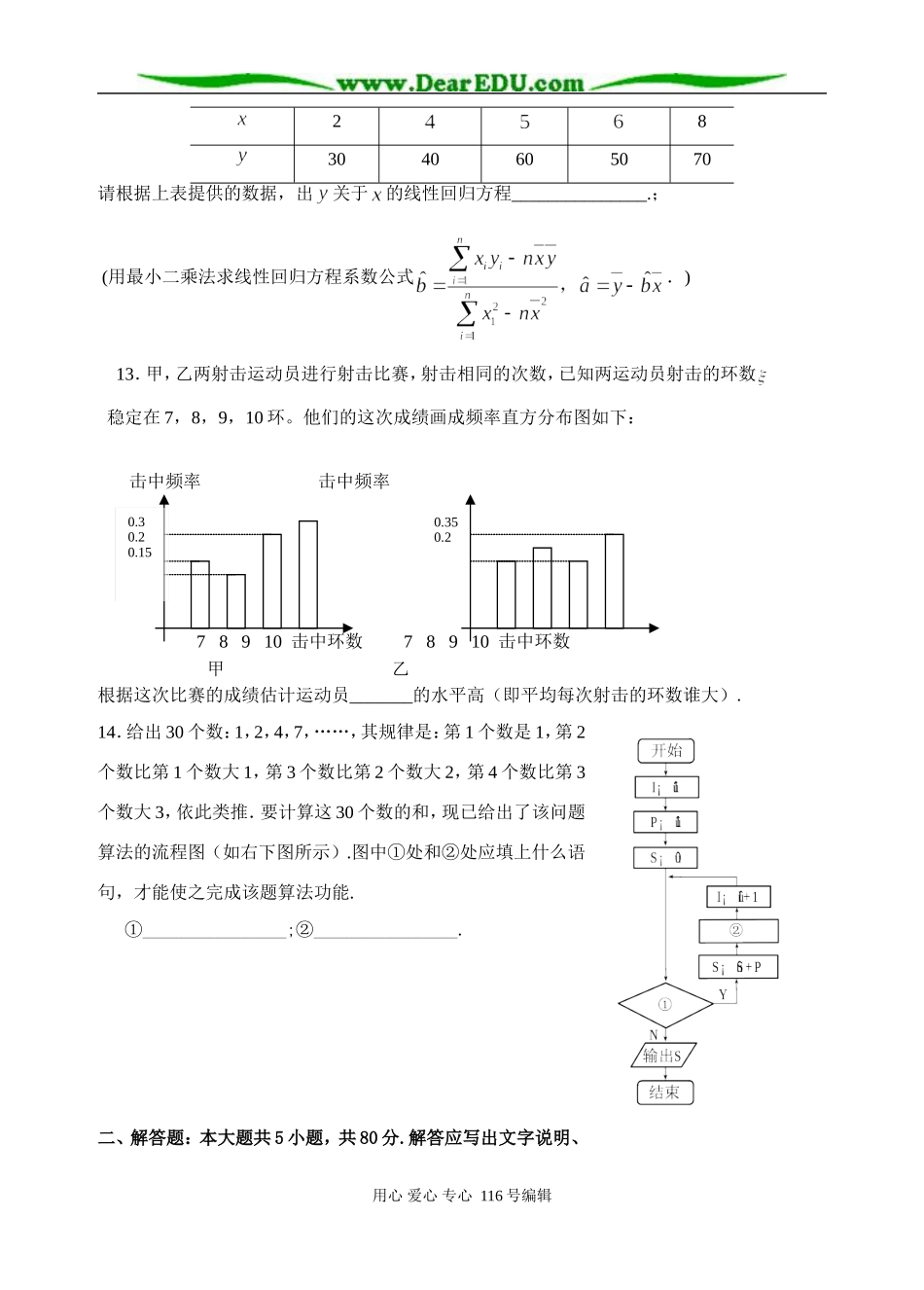 高三文科数学周练测试卷(十三)_第2页