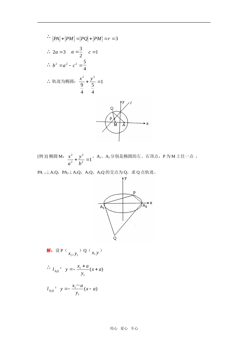 高三数学（理）轨迹，圆锥曲线综合人教实验版（A）知识精讲_第2页