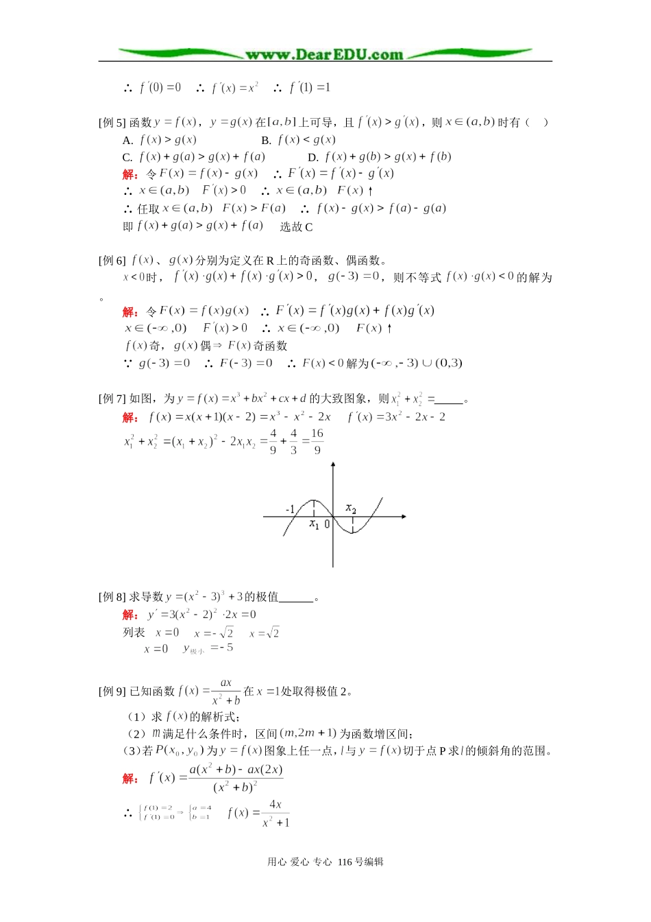 高三数学（理）导数 知识精讲 人教版_第2页