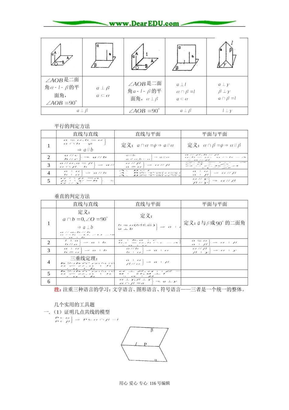 高三数学（文）立体几何基本概念和常见工具题 知识精讲 人教版_第2页
