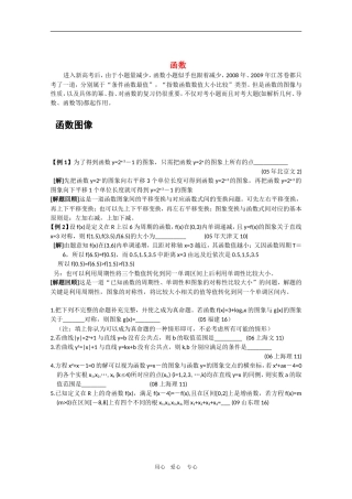 高三数学高考基础：函数图像