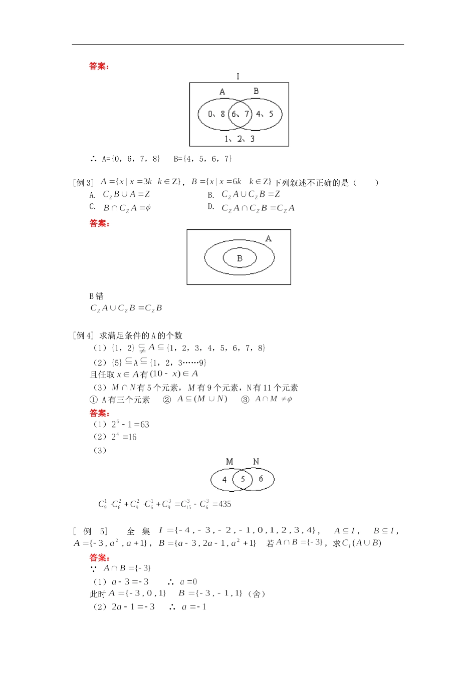 高三数学集合人教版 知识精讲_第2页