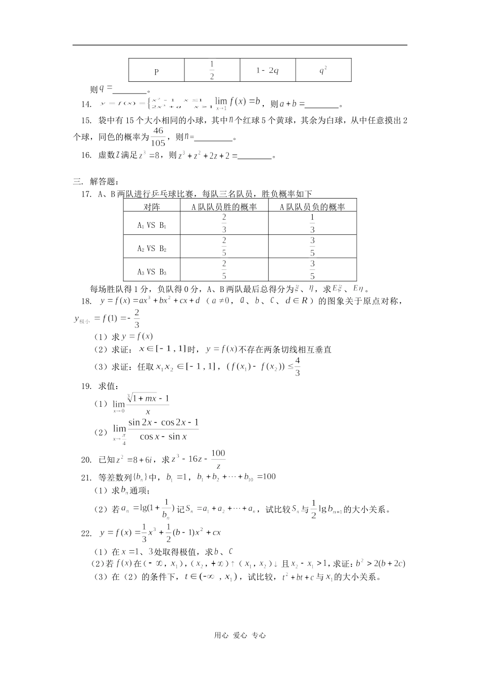 高三数学结课考试人教版知识精讲_第2页
