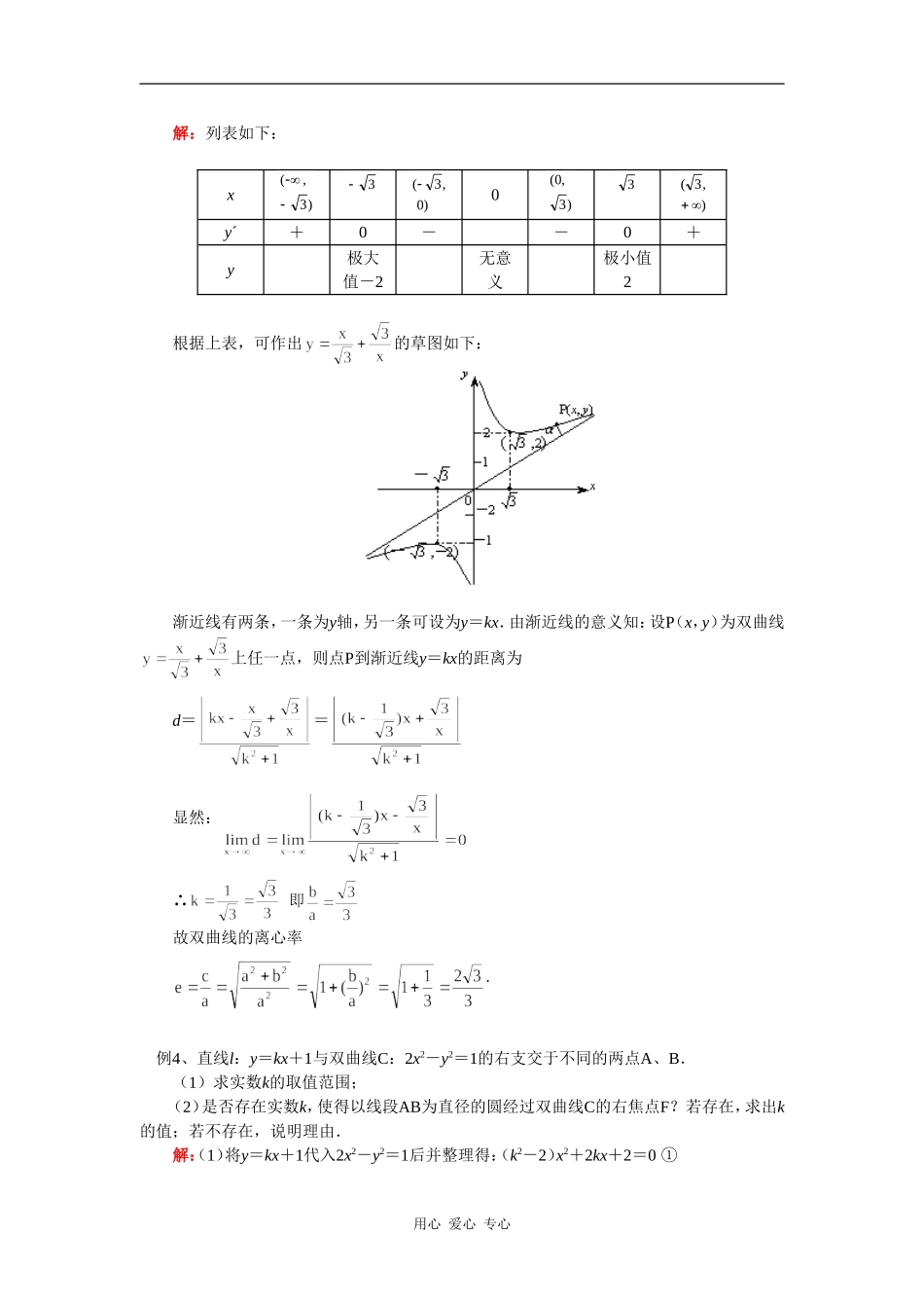 高三数学第一轮复习：双曲线苏教版（文） 知识精讲_第3页