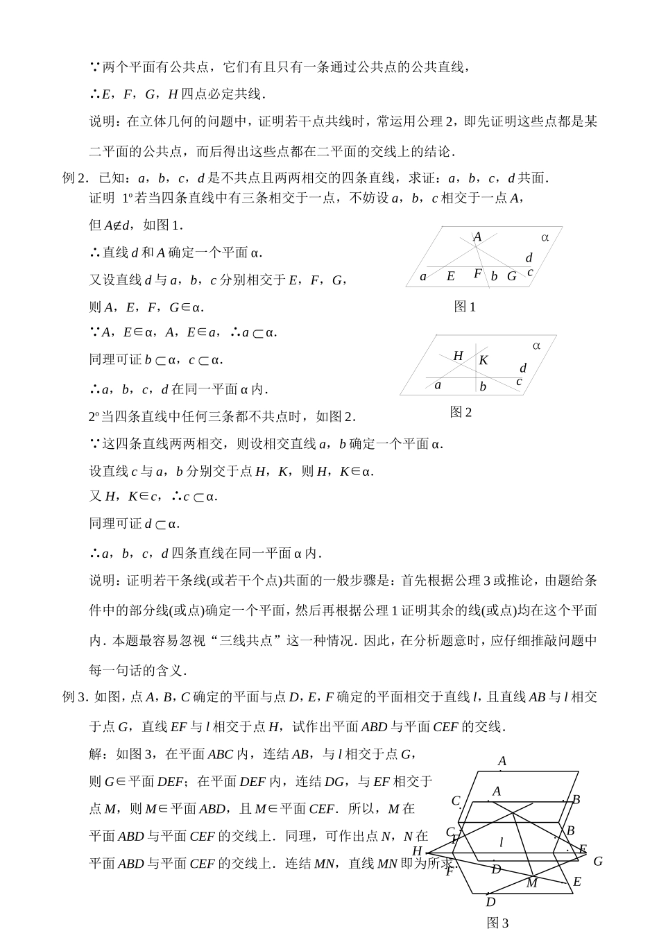 高三数学第一轮复习讲义（56）平面的基本性质_第2页
