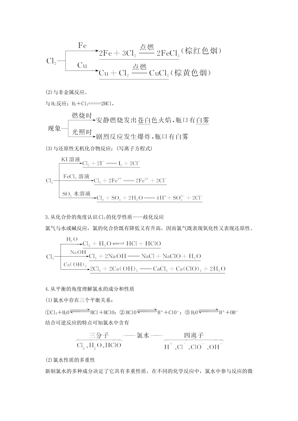 （鲁琼专用）高考化学大一轮复习 第一章 认识化学科学 第2讲 氯及其化合物教案 鲁科版必修1-鲁科版高三必修1化学教案_第2页
