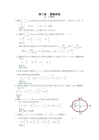 高三数学第一轮复习圆锥曲线同步和单元试题[整理8套]