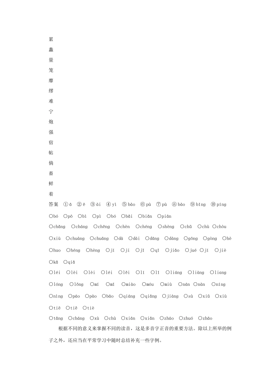 （湖南专用）2014高考语文一轮复习 第一部分第一单元附录 高频易误错音填空_第3页