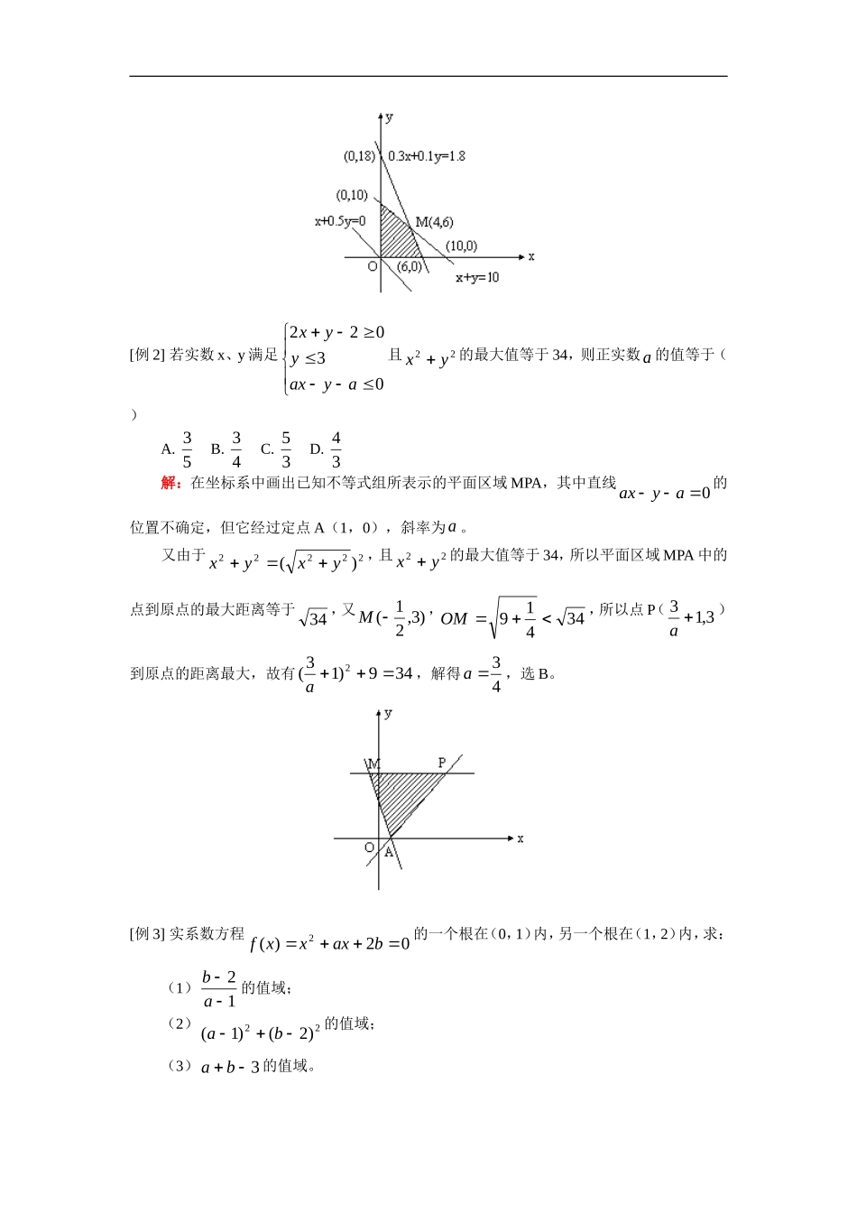 高三数学理第一轮复 习：线性规化；圆的方程人教版_第2页
