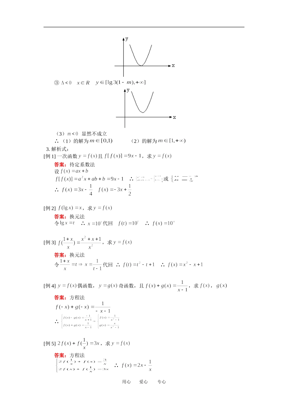 高三数学理映射、定义域、解析式人教版知识精讲_第3页