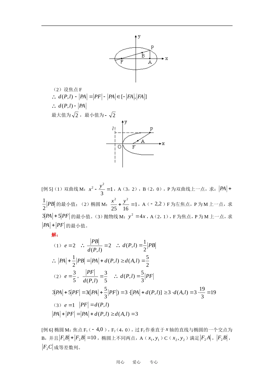 高三数学理圆锥曲线的定义人教版知识精讲_第3页