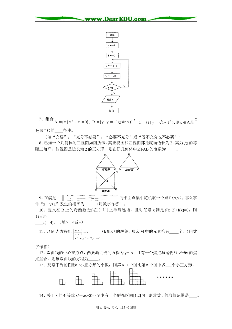 高三数学模拟试卷苏教版知识精讲_第2页