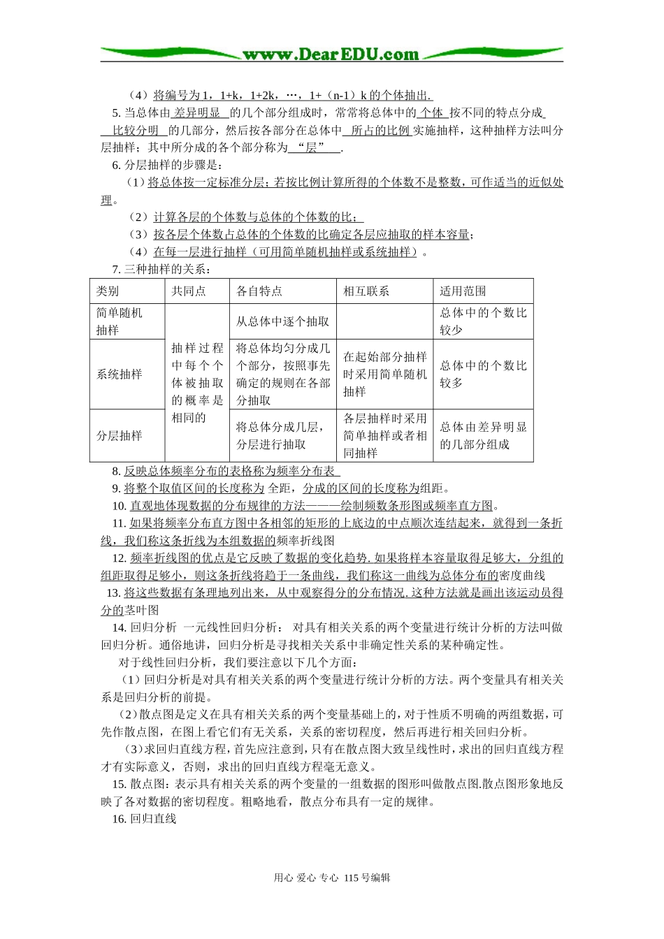 高三数学概率与统计苏教版知识精讲_第2页