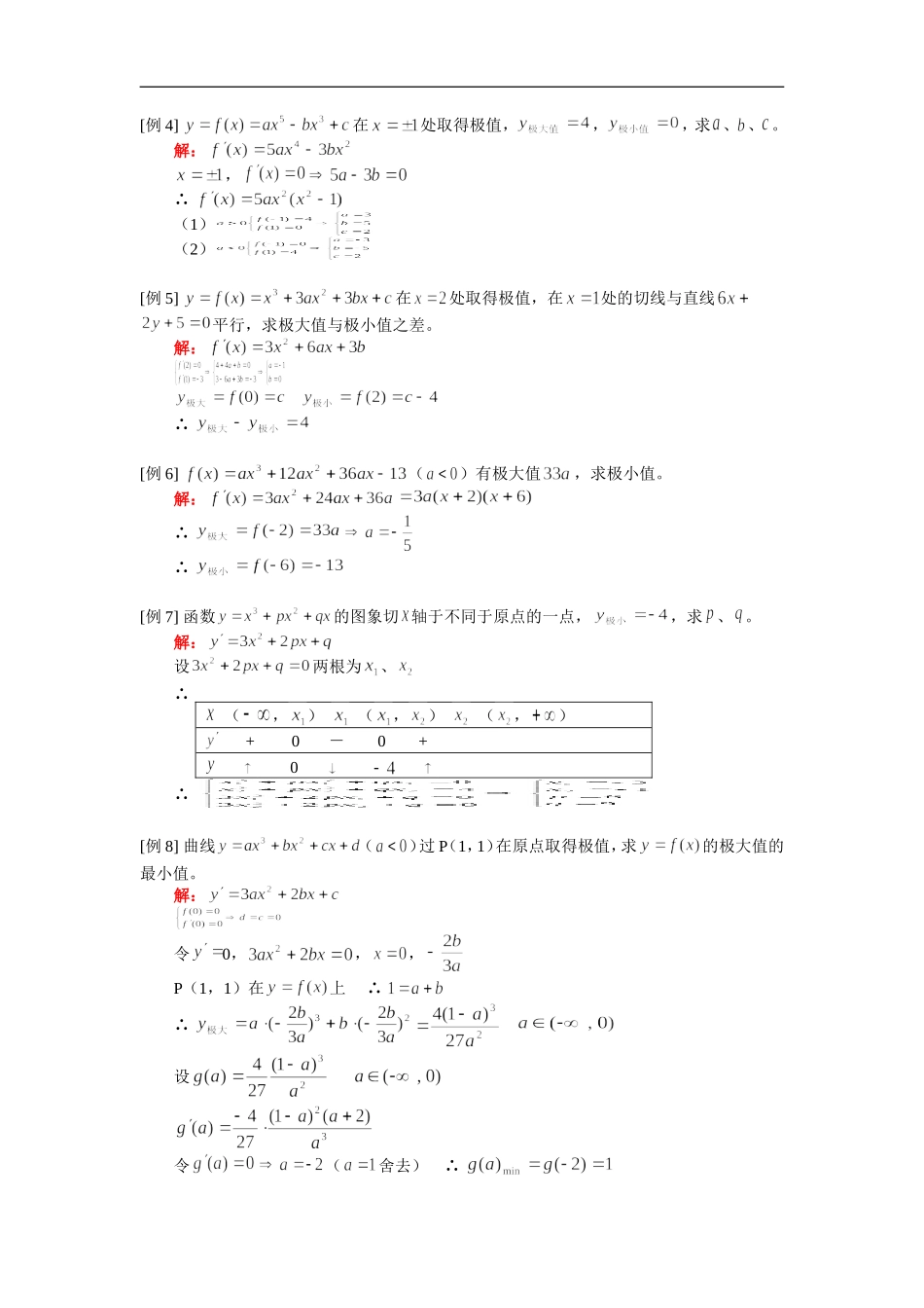 高三数学极值人教版 知识精讲_第3页