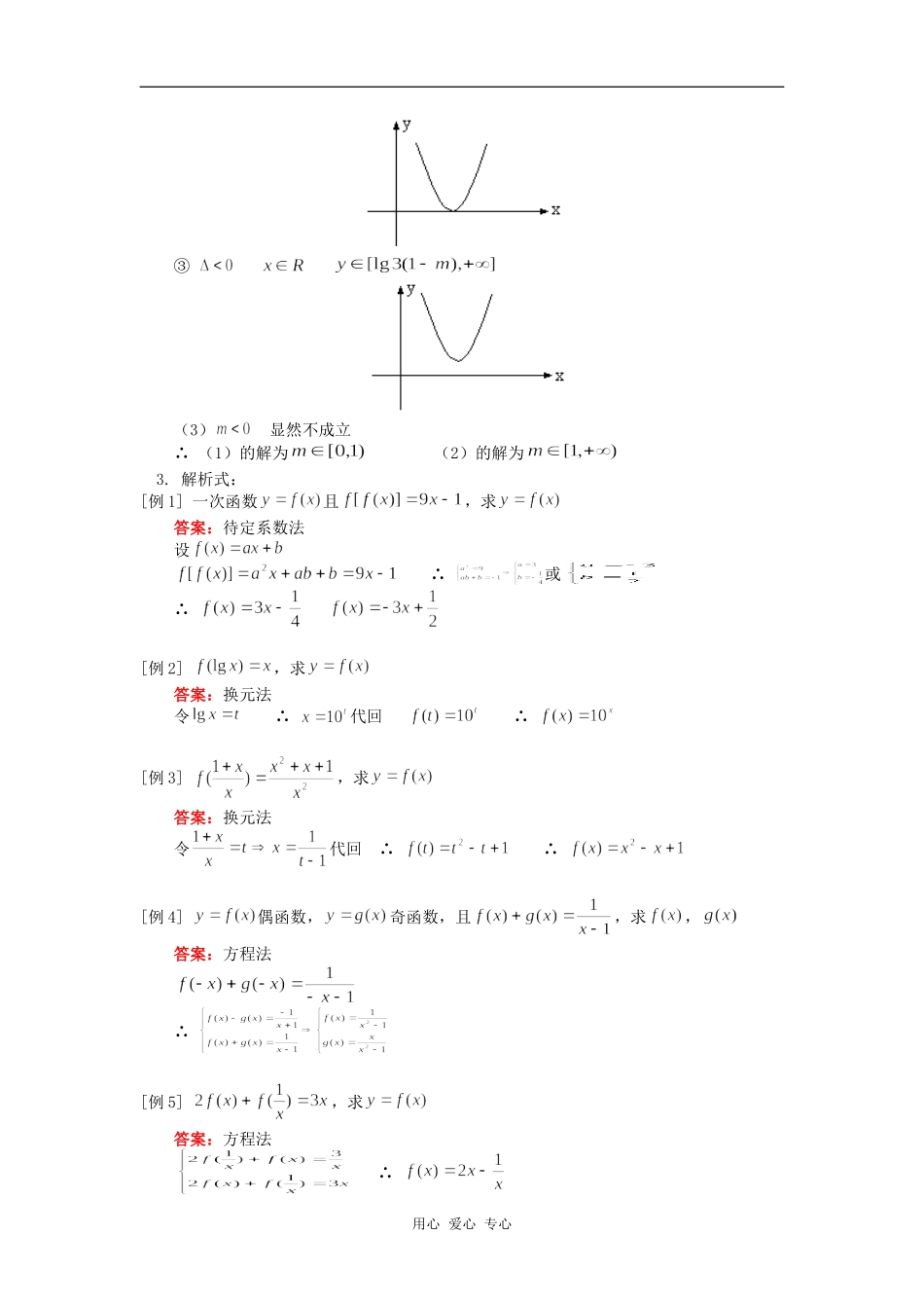 高三数学映射、定义域、解析式（理）人教版知识精讲_第3页