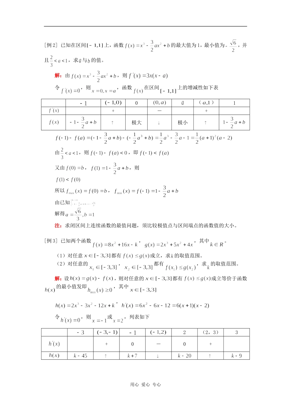 高三数学新课：函数的最大值和最小值（文）人教版知识精讲_第2页
