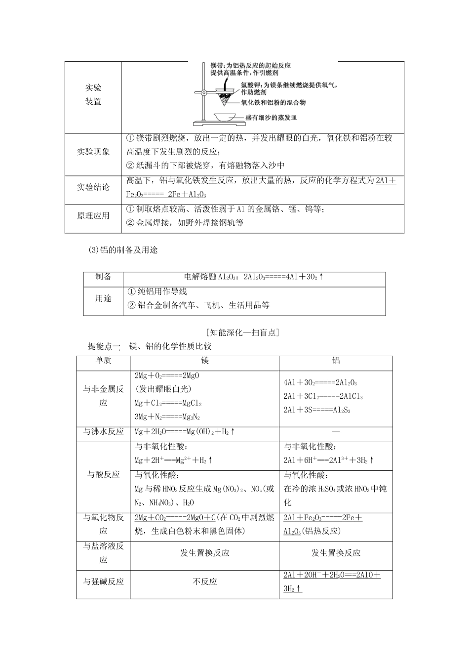 （江苏专版）高考化学一轮复习 专题二 第八讲 从铝土矿到铝合金 镁讲义（含解析）-人教版高三全册化学教案_第2页