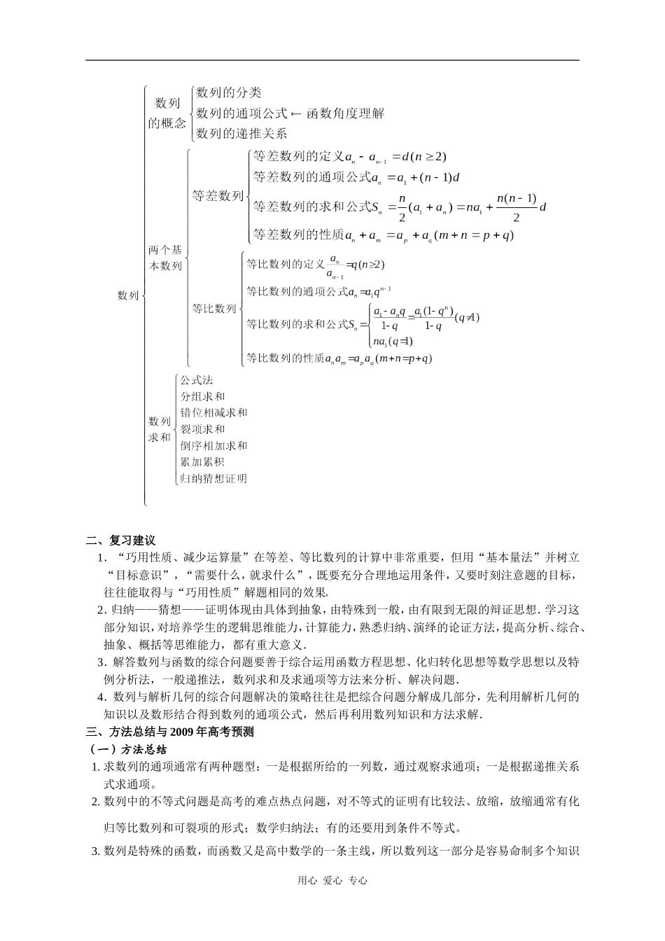 高三数学数列考试题型分析及解题方法指导_第2页
