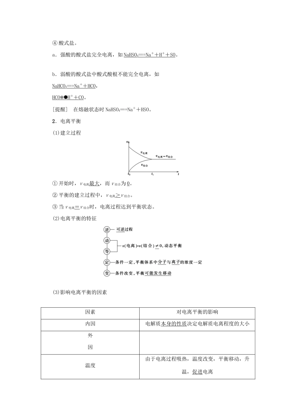 （新课标）高考化学一轮总复习 第8章 第一节 弱电解质的电离平衡讲义-人教版高三全册化学教案_第2页